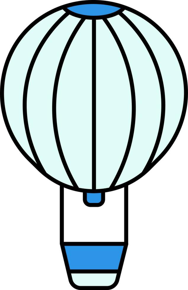 heet lucht ballon icoon in blauw kleur. vector