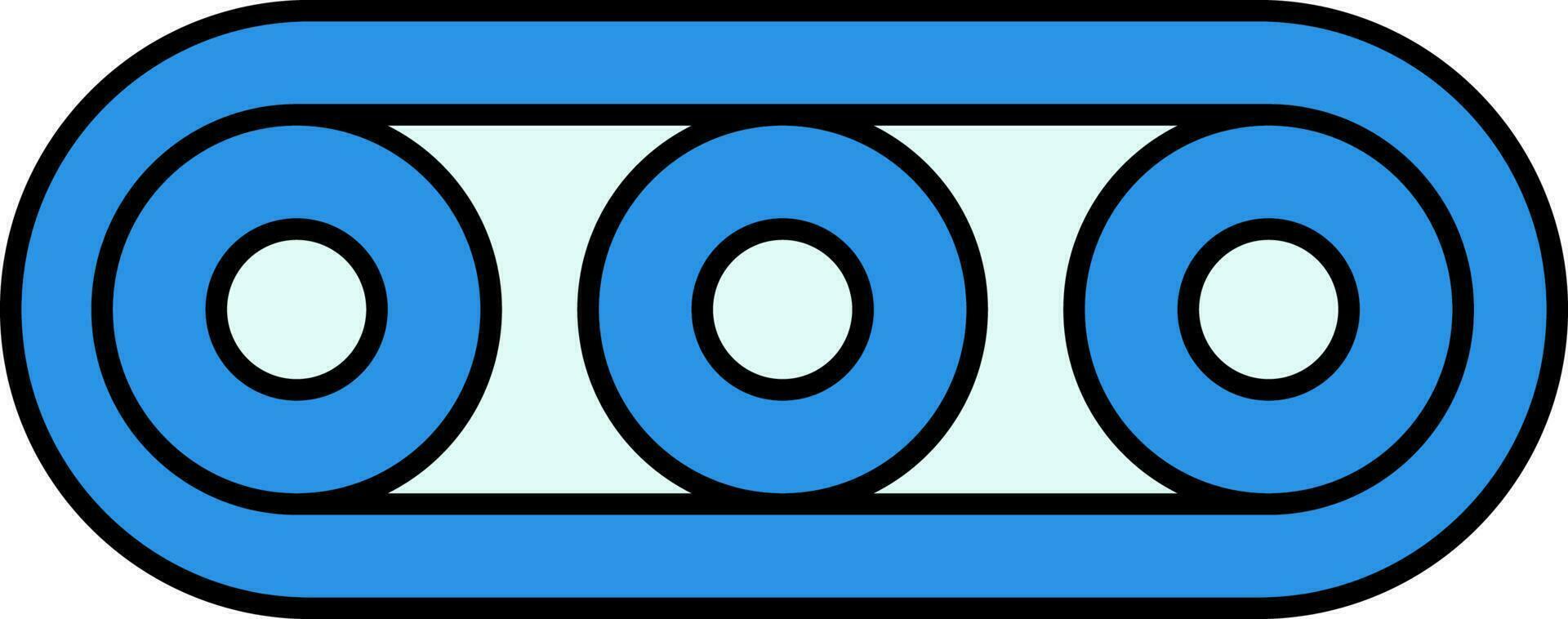 transportband riem icoon in blauw kleur. vector