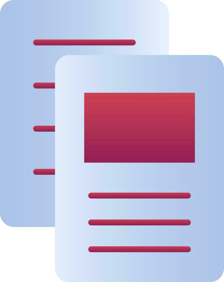 aantekeningen of document papieren icoon in blauw en roze kleur. vector