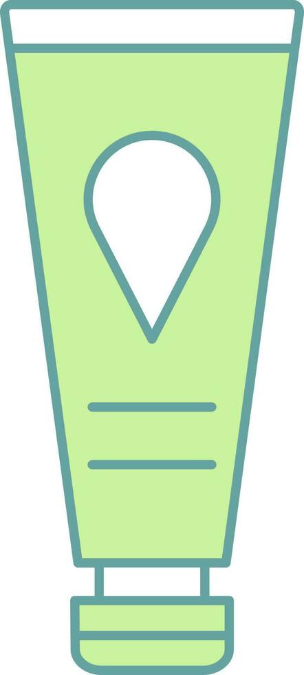 verf buis icoon in groen en wit kleur. vector