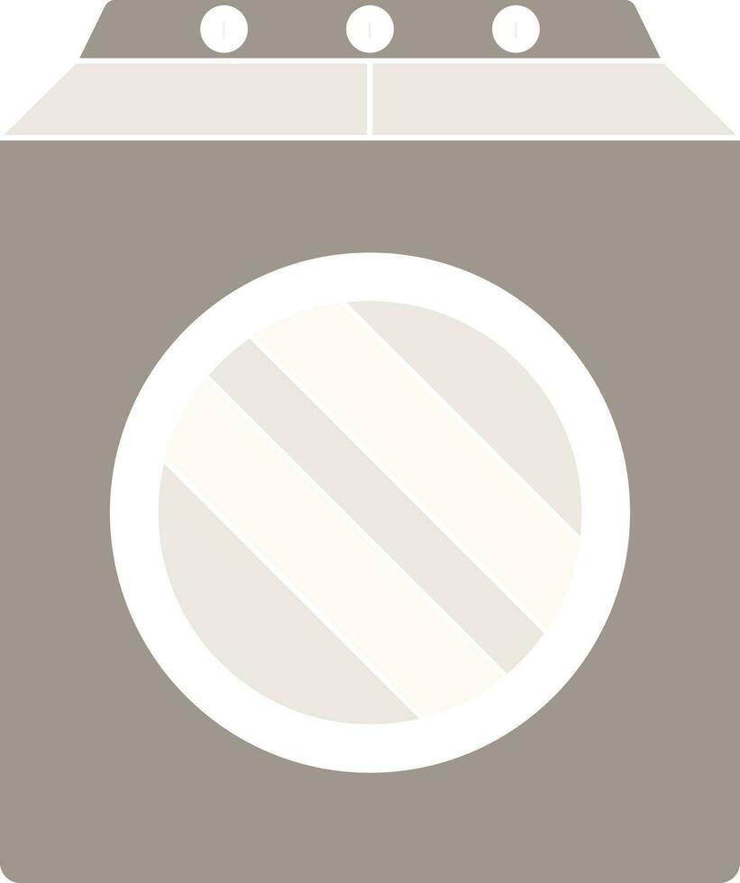 geïsoleerd het wassen machine icoon in grijs kleur. vector
