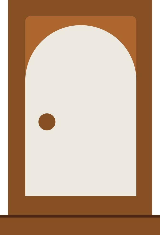 grijs en bruin deur icoon of symbool. vector