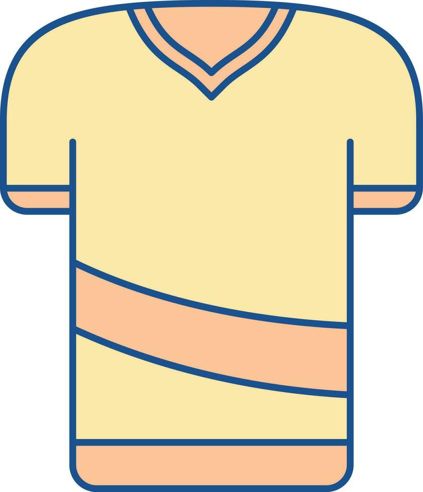 strip ontwerp t-shirt oranje en geel icoon. vector