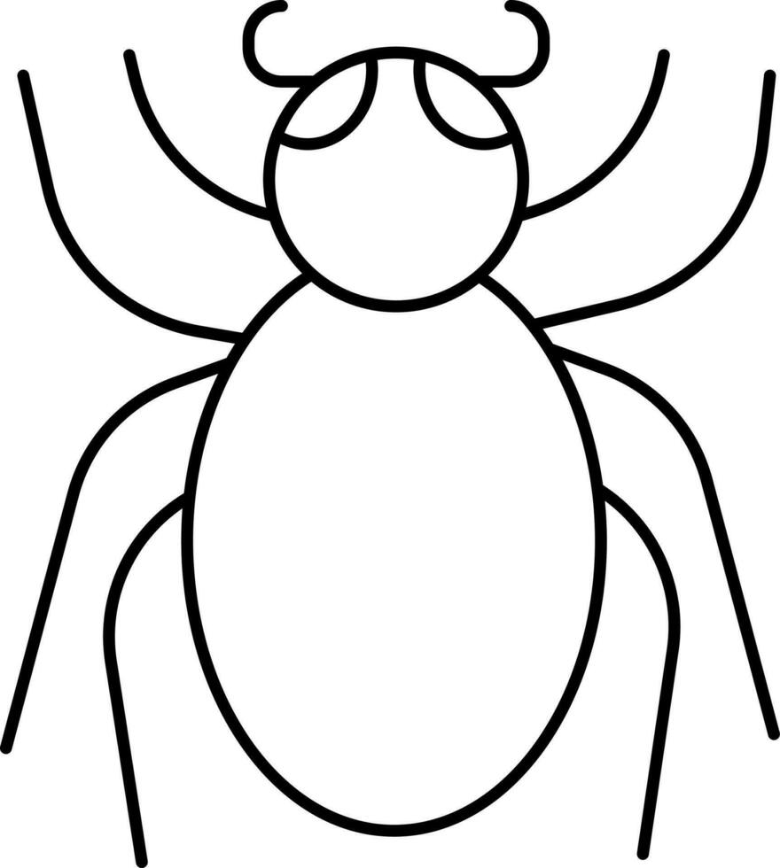 spin icoon in zwart lijn kunst. vector