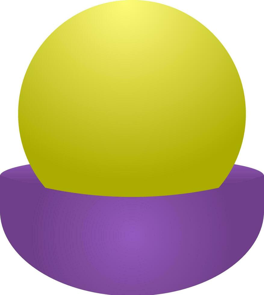 kristal bal icoon in groen en Purper kleur. vector