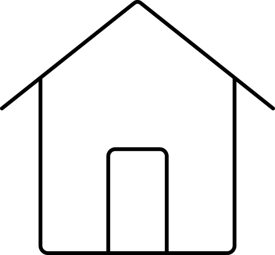 huis icoon in zwart lijn kunst. vector