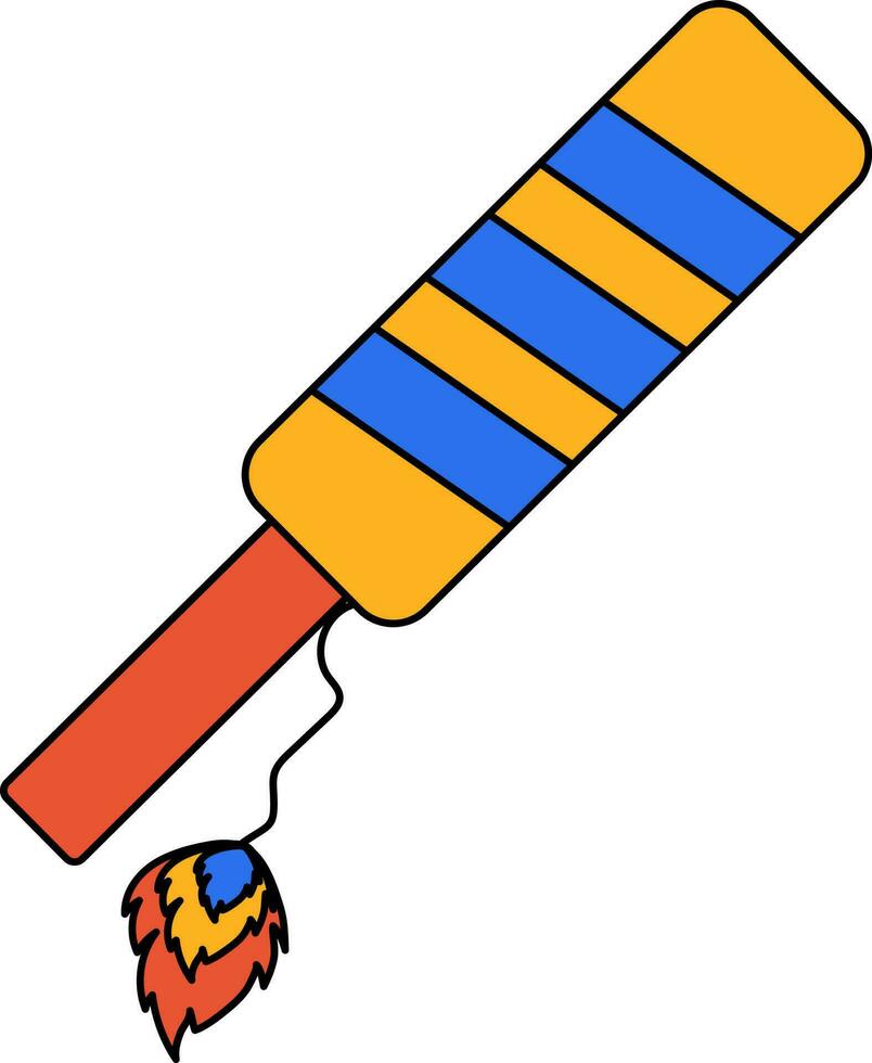 illustratie van brandend stok icoon in veelkleurig. vector