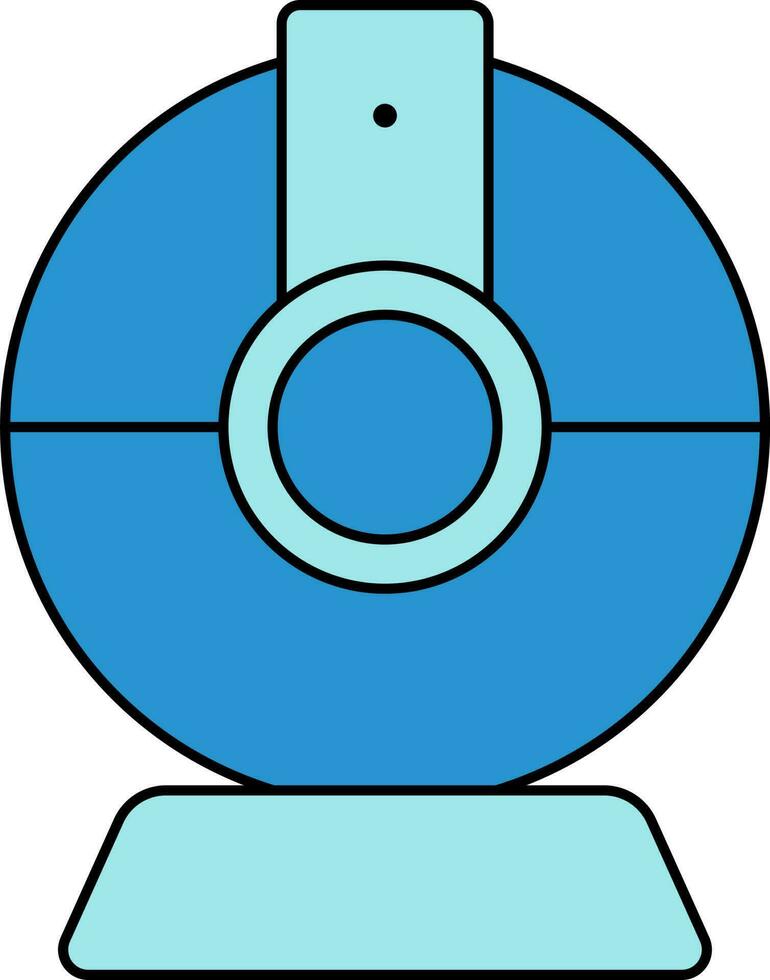 web camera icoon in blauw kleur. vector