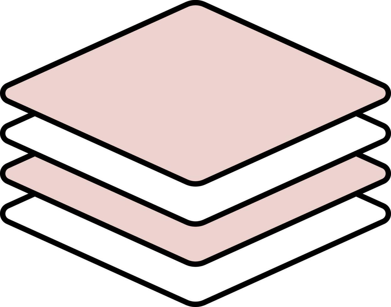 roze en wit lagen icoon of symbool. vector