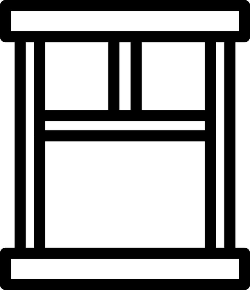 geïsoleerd venster icoon in dun lijn kunst. vector