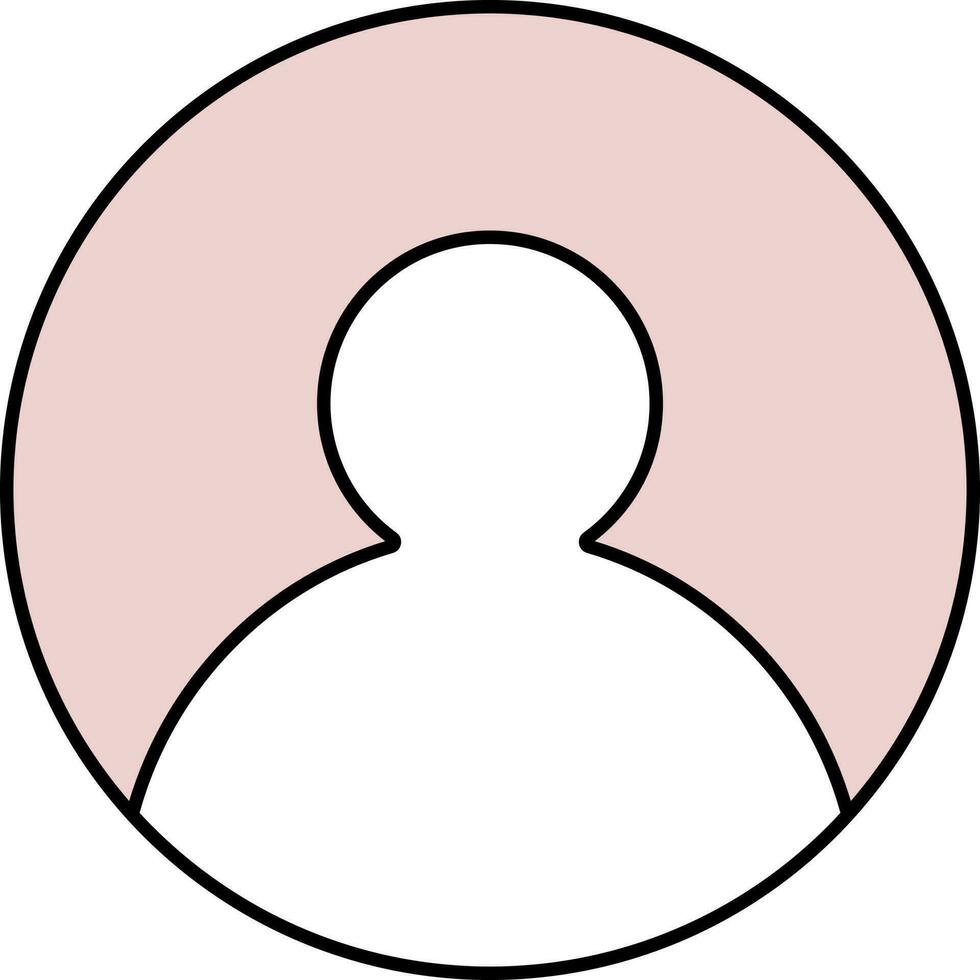 profiel icoon of symbool in roze en wit kleur. vector