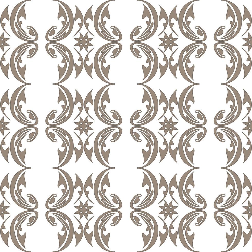 bruin naadloze patroon van abstracte elementen op een witte achtergrond vector