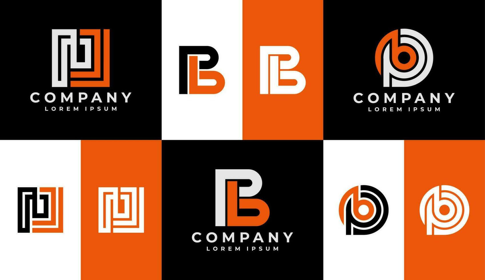 minimalistische digitaal brief p b pb bp logo ontwerp. modern lijn eerste pb bp logo. vector