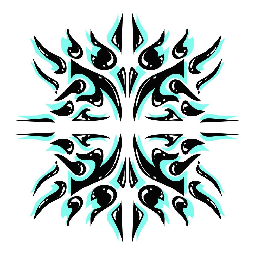 zwart tribal beeld illustratie vector