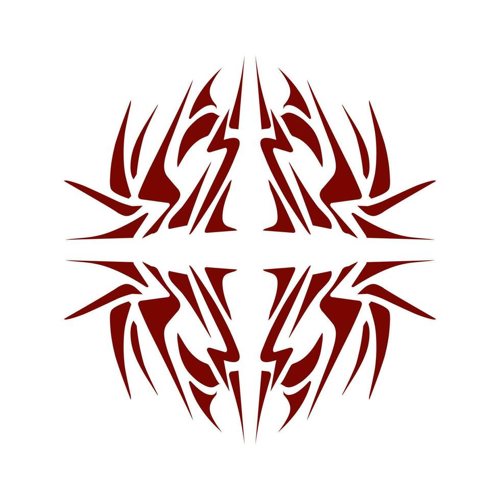 kastanjebruin kleur tribal ontwerp illustratie vector