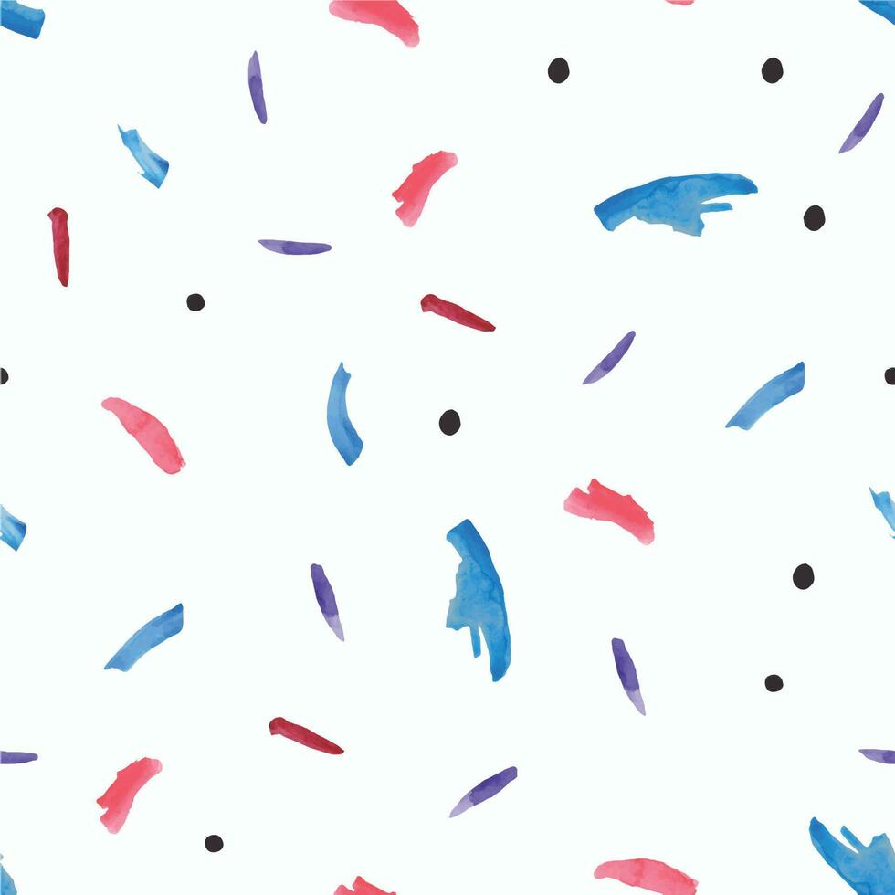 naadloos patroon met waterverf vlekken en spatten. abstract achtergrond met vlekken. blauw en roze waterverf vlekken. patroon voor textiel, uitnodigingen, open, papier verpakking vector