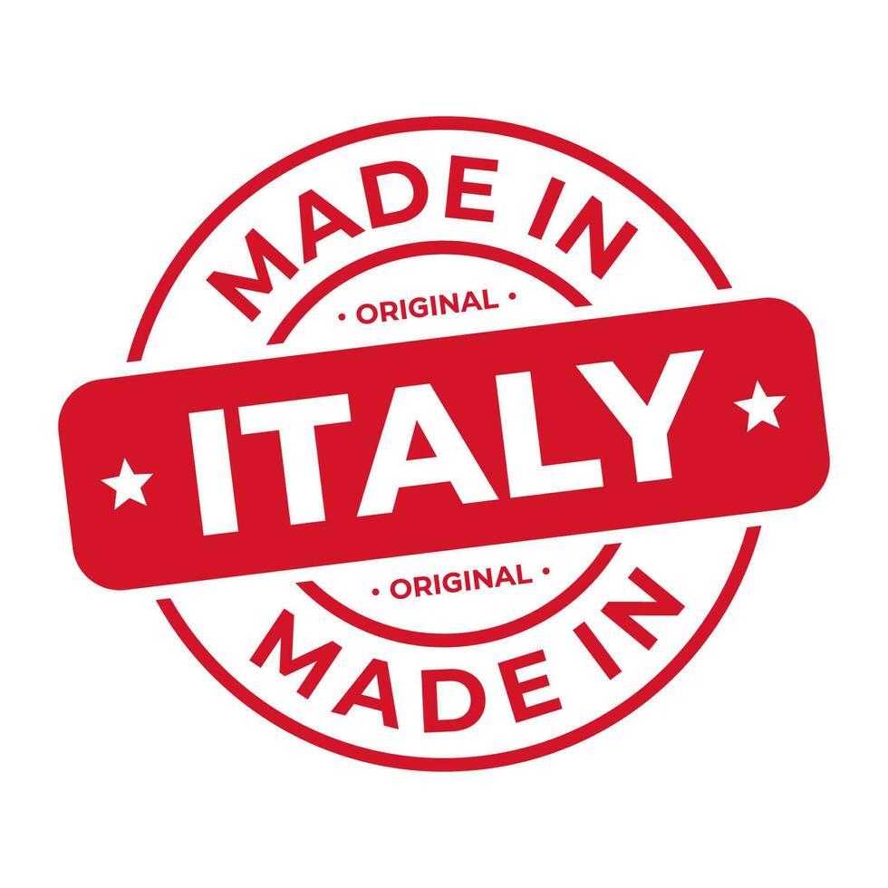 gemaakt in Italië postzegel logo icoon symbool ontwerp. zegel nationaal origineel Product kenteken. vector illustratie