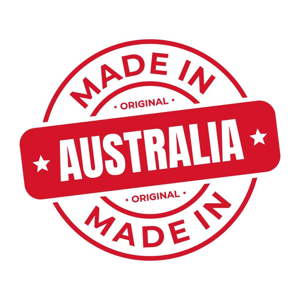 gemaakt in Australië postzegel logo icoon symbool ontwerp. zegel nationaal origineel Product kenteken. vector illustratie