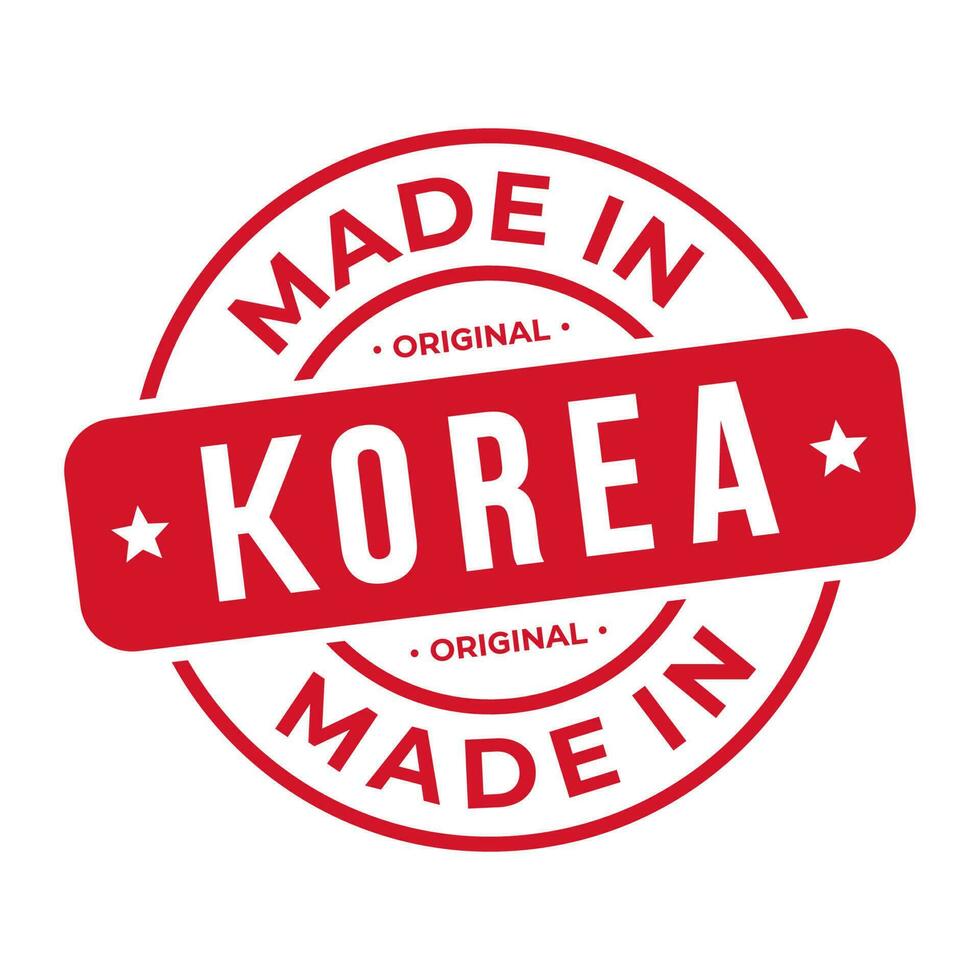 gemaakt in Korea postzegel logo icoon symbool ontwerp. zegel nationaal origineel Product kenteken. vector illustratie