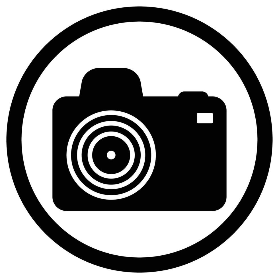 zwart camera foto vector