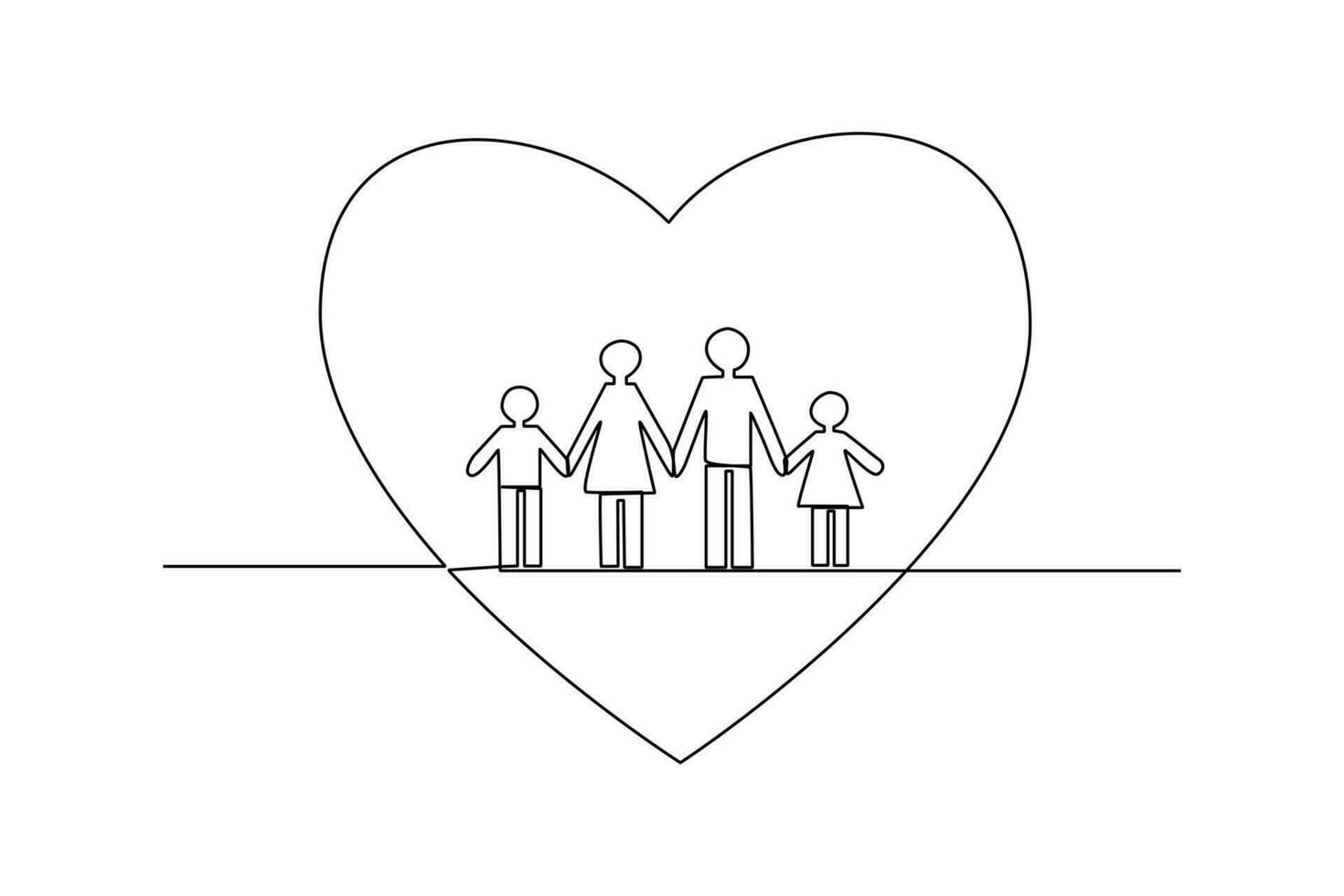doorlopend een lijn tekening zorg over familie leven, zekerheid bescherming. verzekering concept. single lijn trek ontwerp vector grafisch illustratie.
