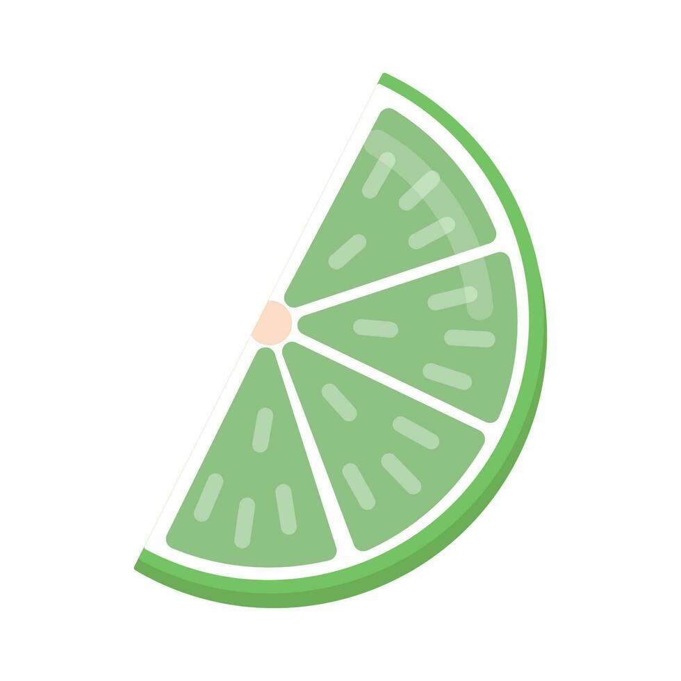 limoen plak - voor mojito, cocktail. vector schattig illustratie.