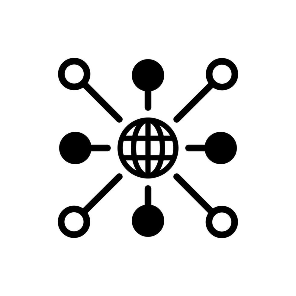 globaal bedrijf netwerk icoon vector
