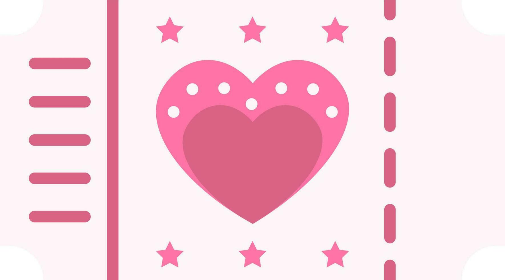 liefde ticket icoon in roze kleur. vector