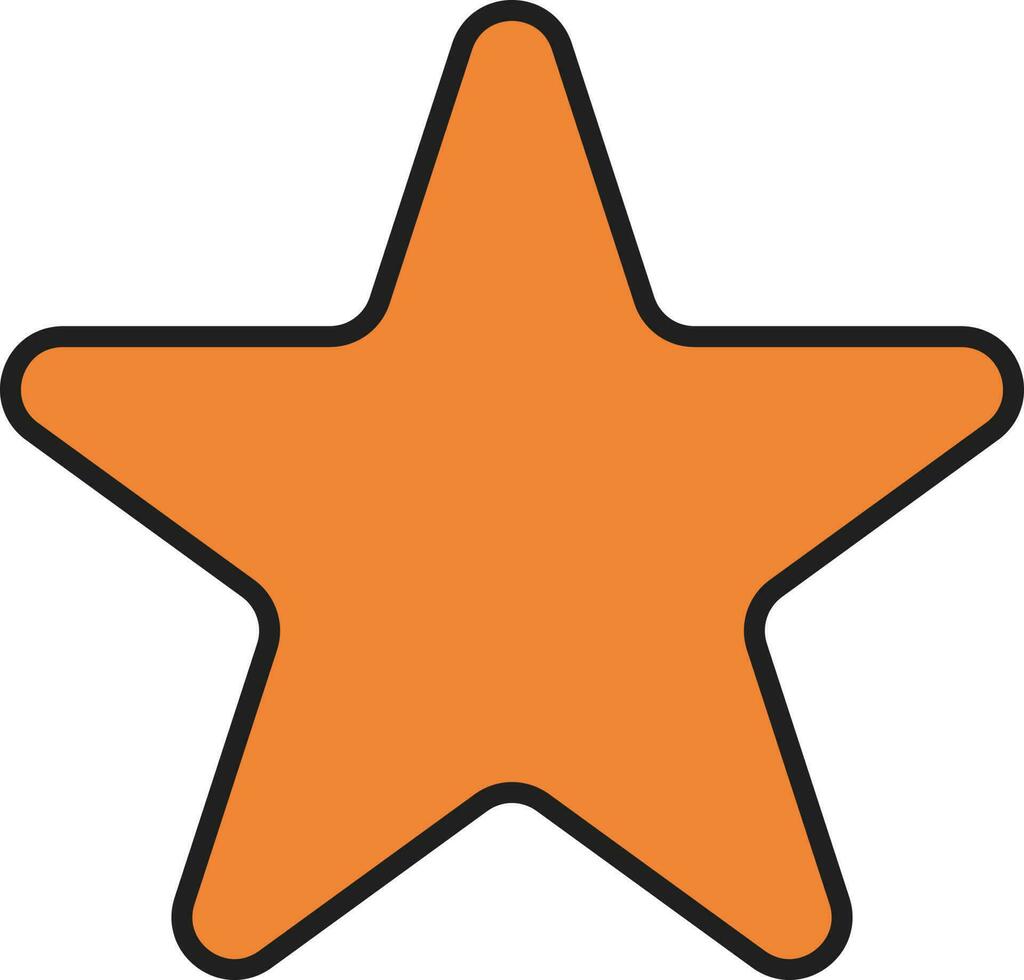 oranje ster icoon Aan wit achtergrond. vector