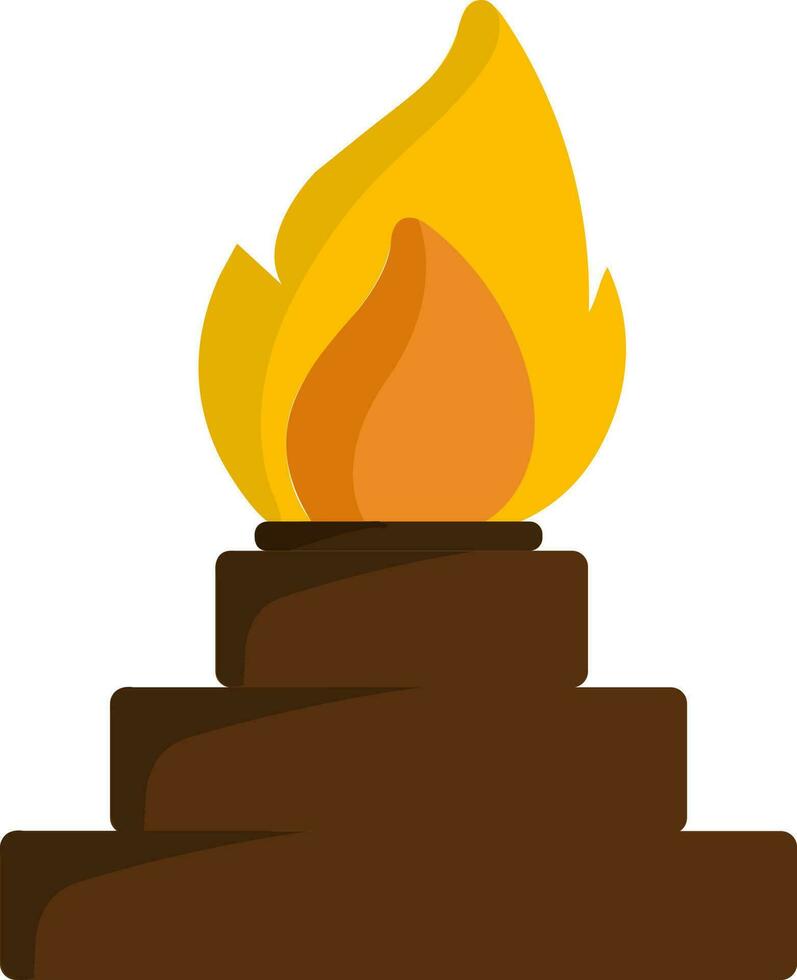 geïsoleerd brand pit kleurrijk icoon of symbool. vector