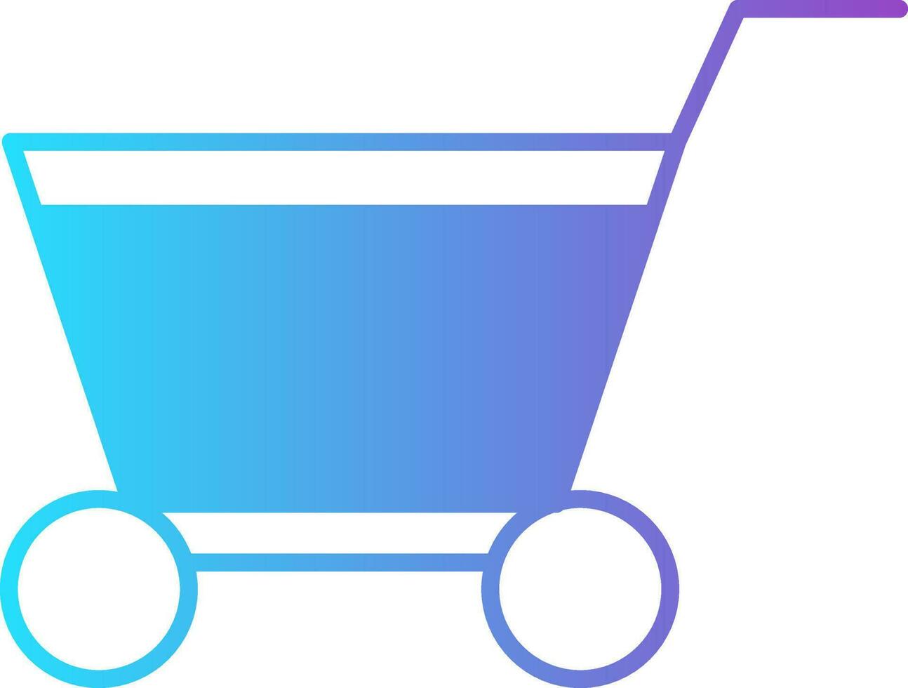 boodschappen doen kar icoon in blauw en Purper kleur. vector