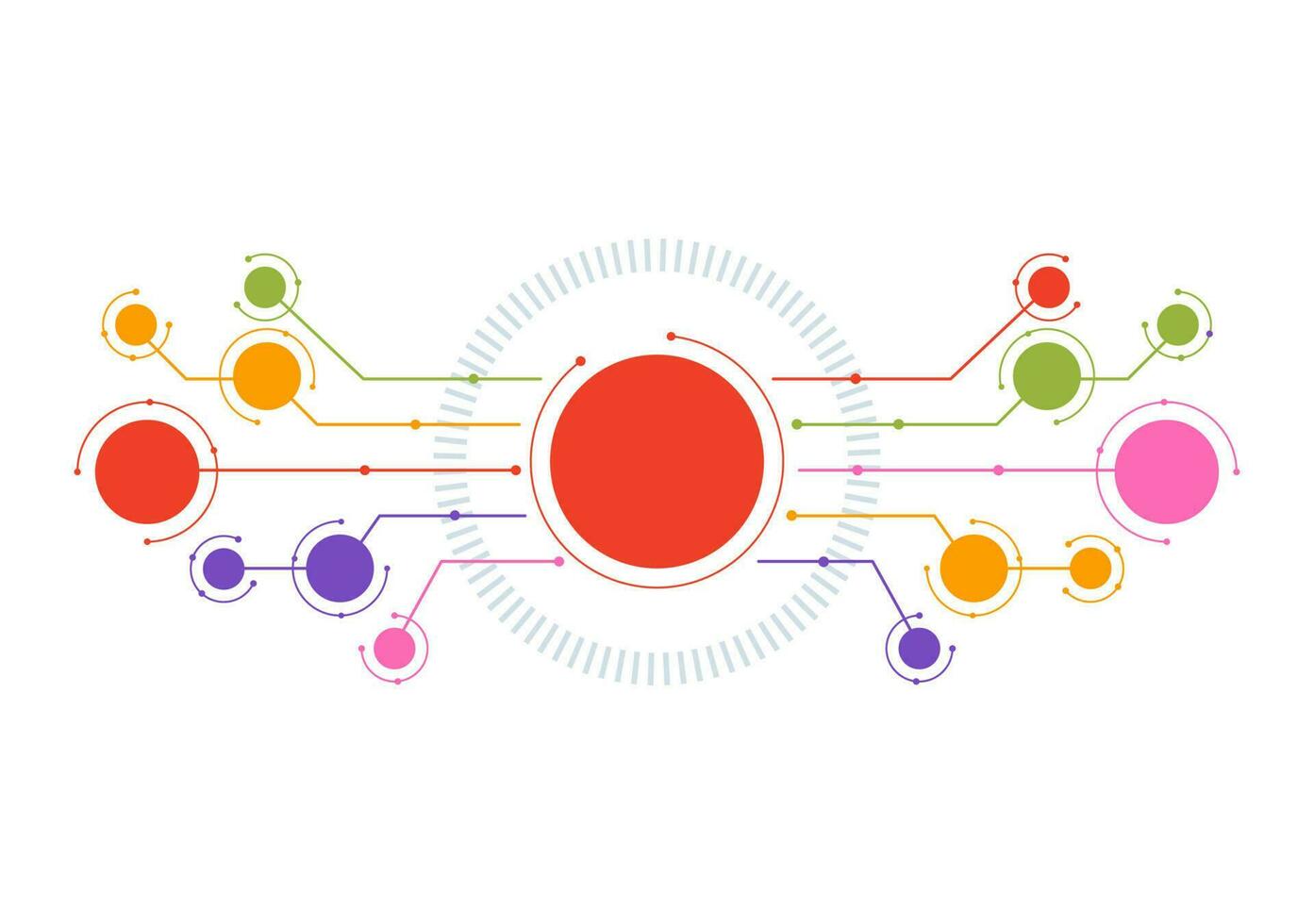 abstract sociaal netwerk vector illustratie met veelhoekige cirkels vormen, moleculen technologie en Verbinden dots of lijnen in hand- getrokken Sjablonen