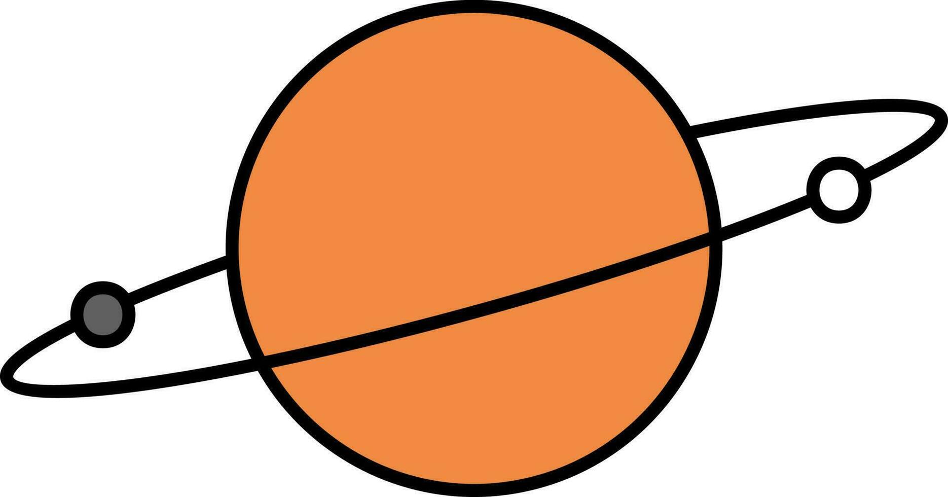 planeet icoon in oranje kleur. vector