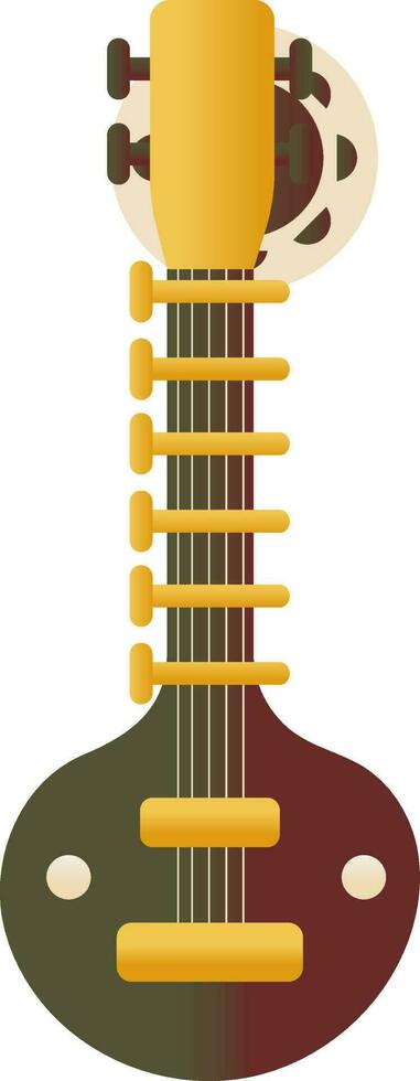 kleurrijk veena icoon in vlak stijl. vector