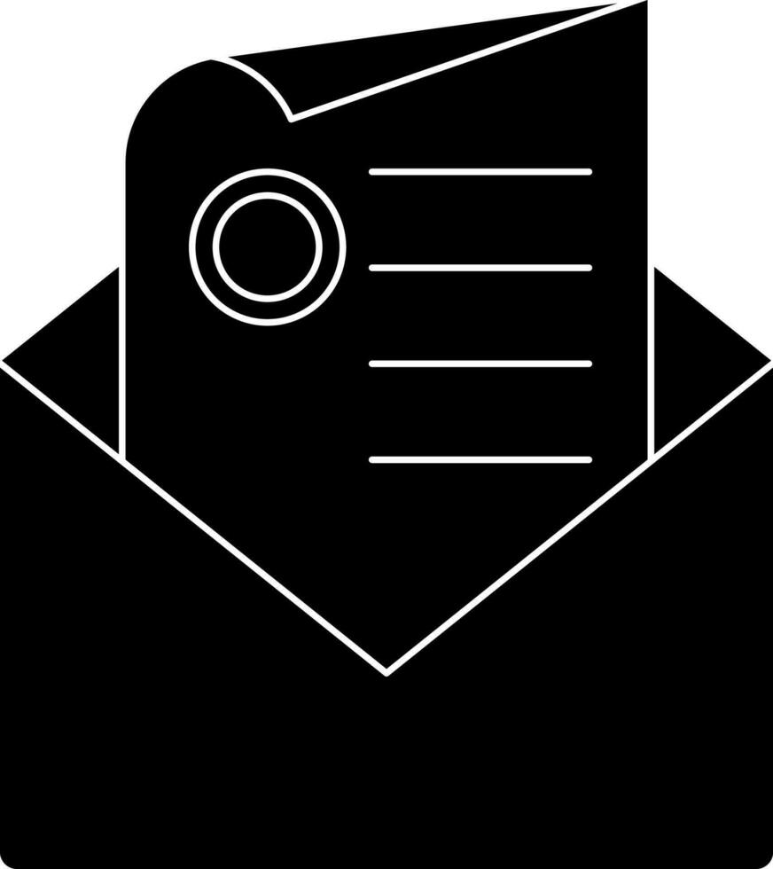 financieel papier in envelop icoon vector