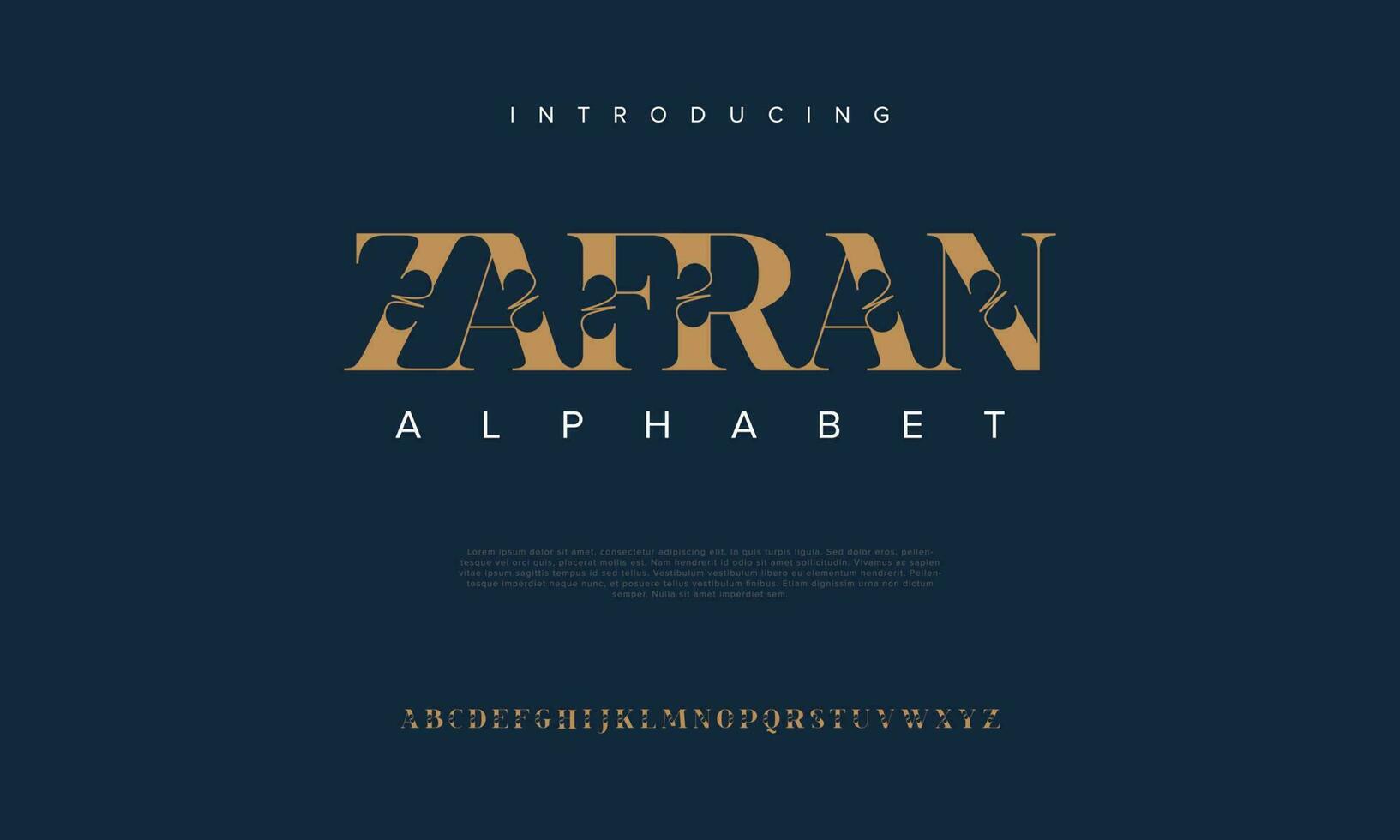 zafran abstract digitaal technologie logo doopvont alfabet. minimaal modern stedelijk fonts voor logo, merk enz. typografie lettertype hoofdletters kleine letters en nummer. vector illustratie