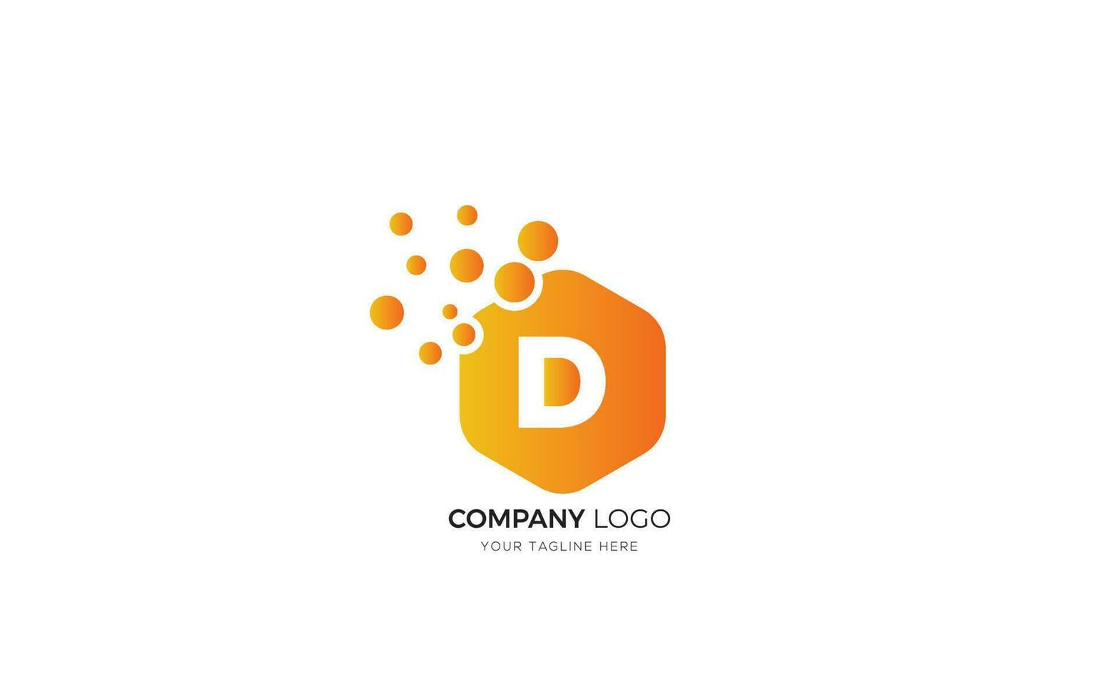 dots brief d logo. d brief ontwerp vector sjabloon.