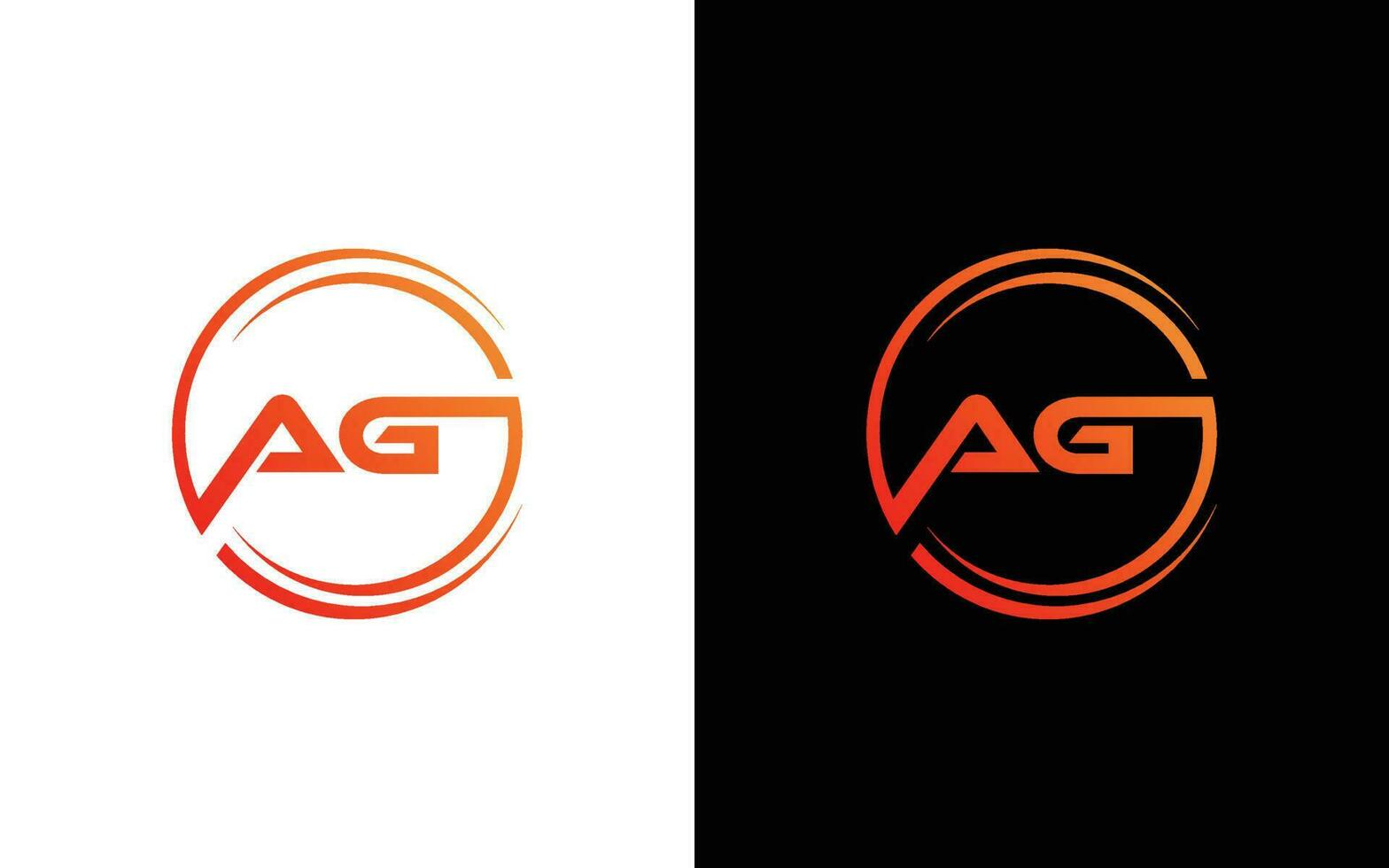 ag creatief cirkel logo vector sjabloon