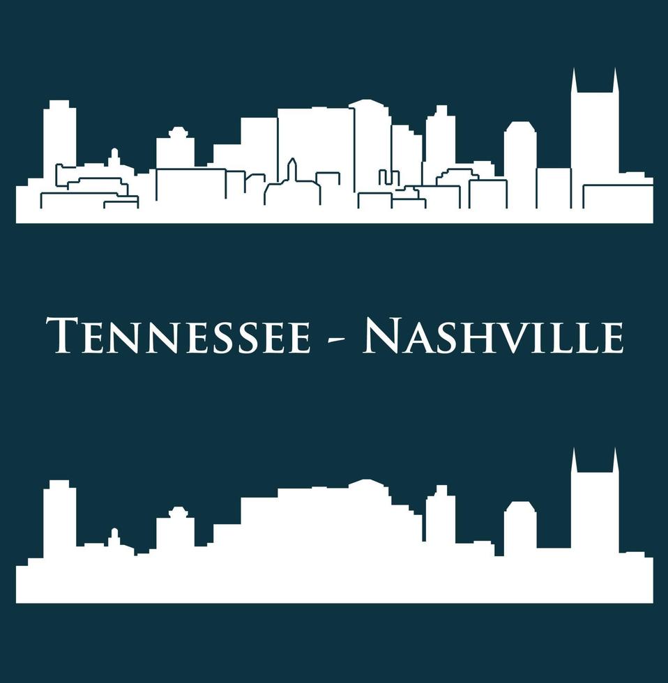 Nashville Tennessee stadssilhouet vector