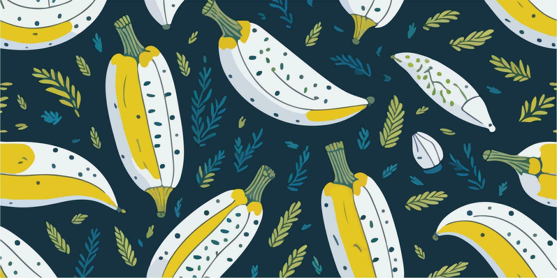 eiland ga weg, vector illustratie van banaan patronen voor zomer vakantie