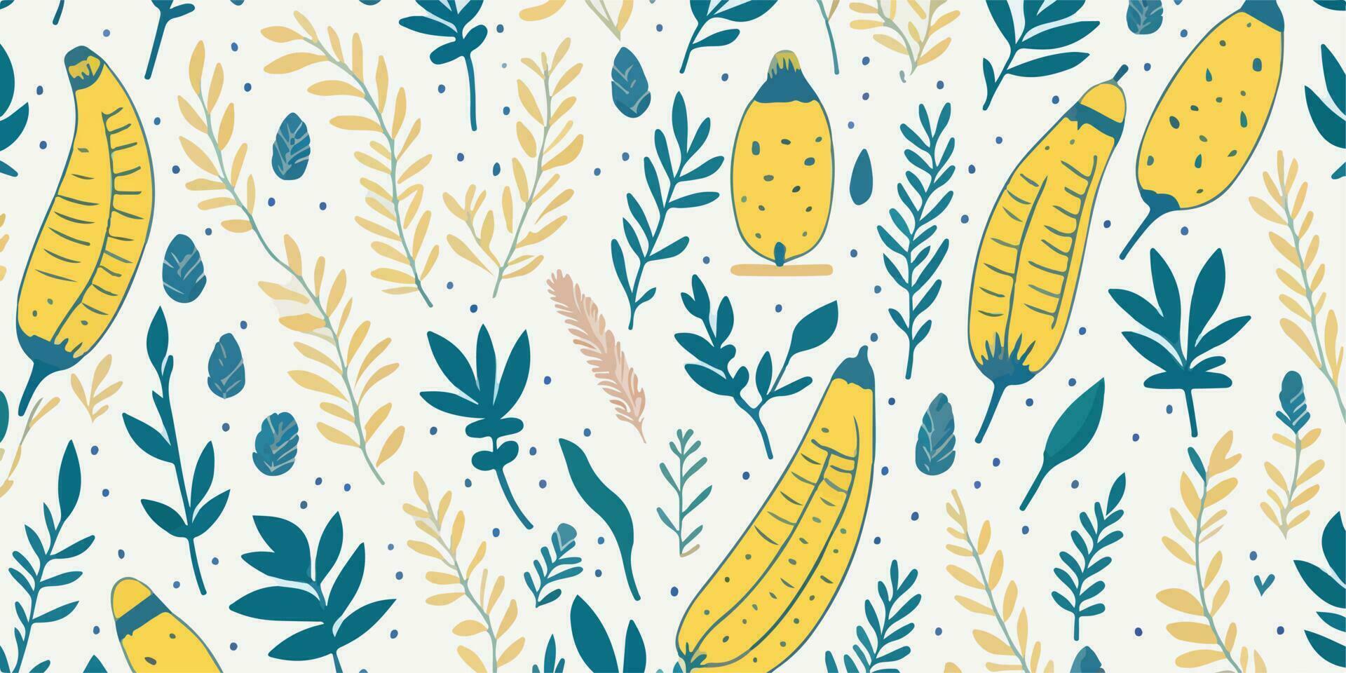 toneel- visie, vector illustratie van banaan patronen voor zomer