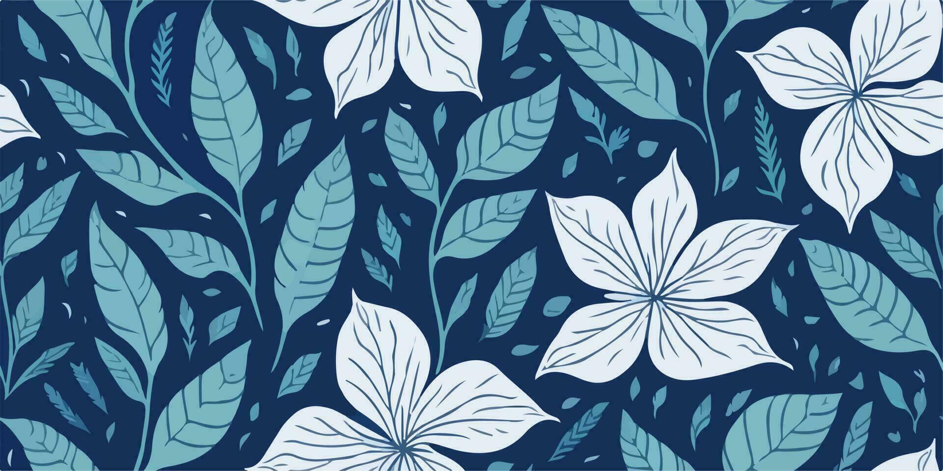 botanisch gelukzaligheid, sereen vector illustratie van rustig bloem patronen