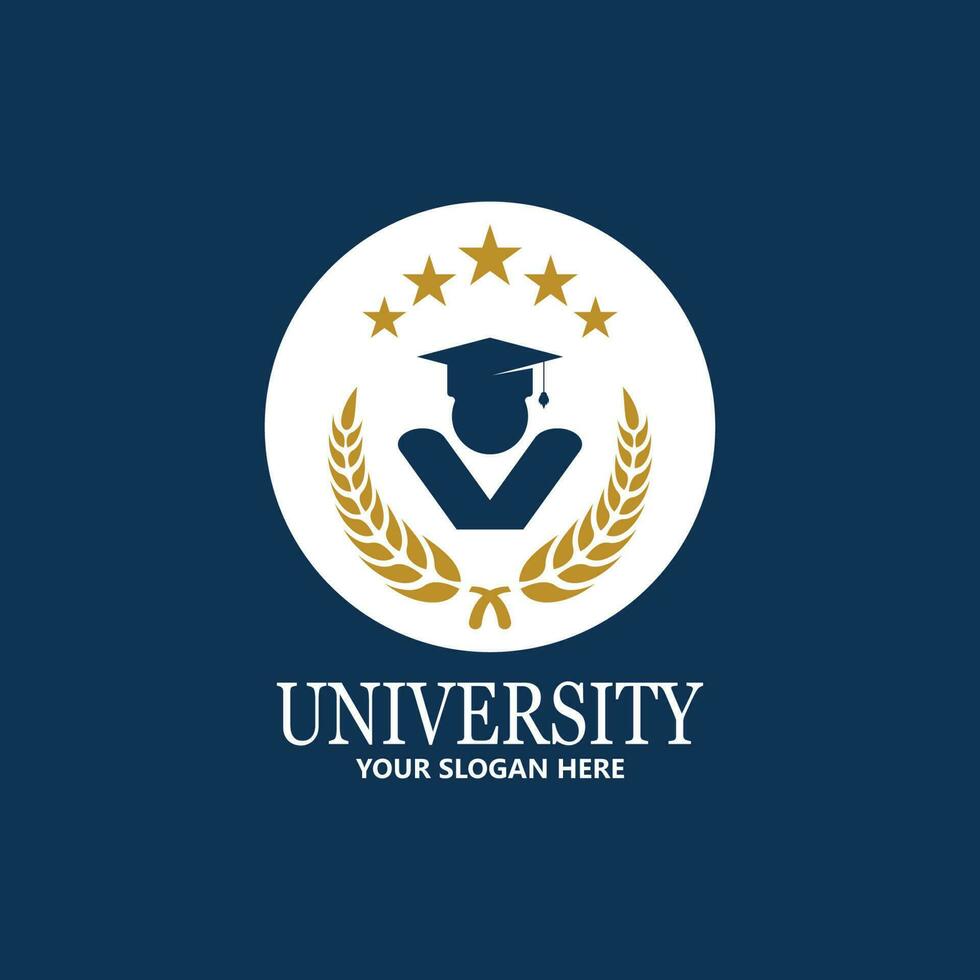 universiteitsacademie school en cursus logo ontwerpsjabloon vector