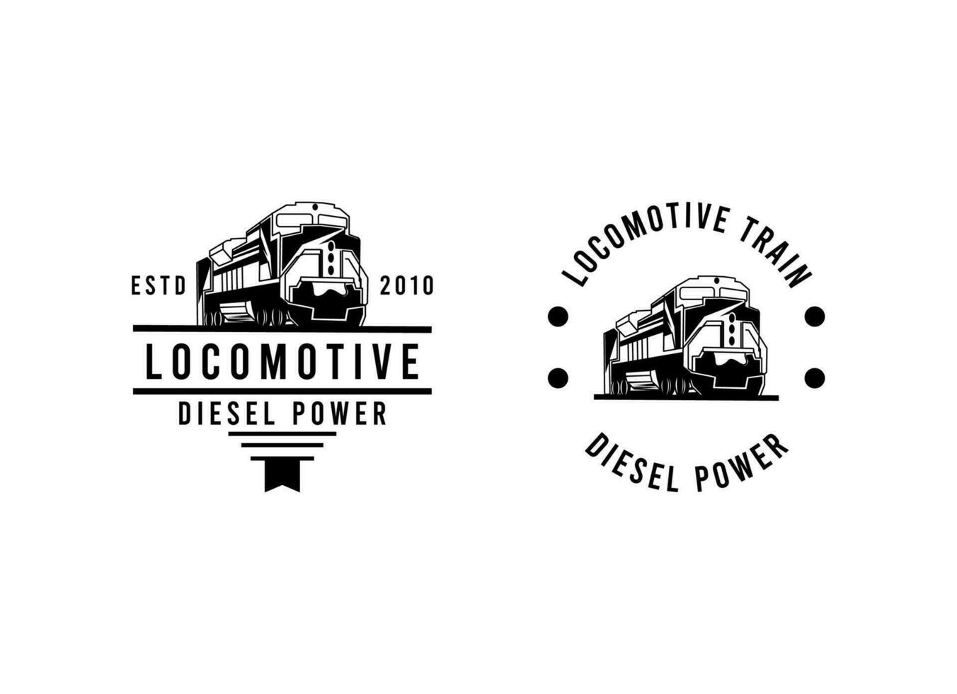 trein locomotief logo ontwerp. trein logo ontwerp vector