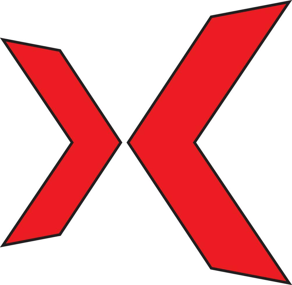 rood xing logo Aan wit achtergrond. vector