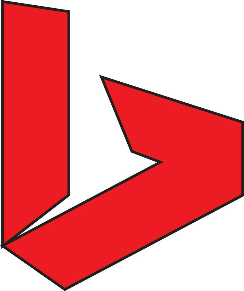 rood bing logo Aan wit achtergrond. vector