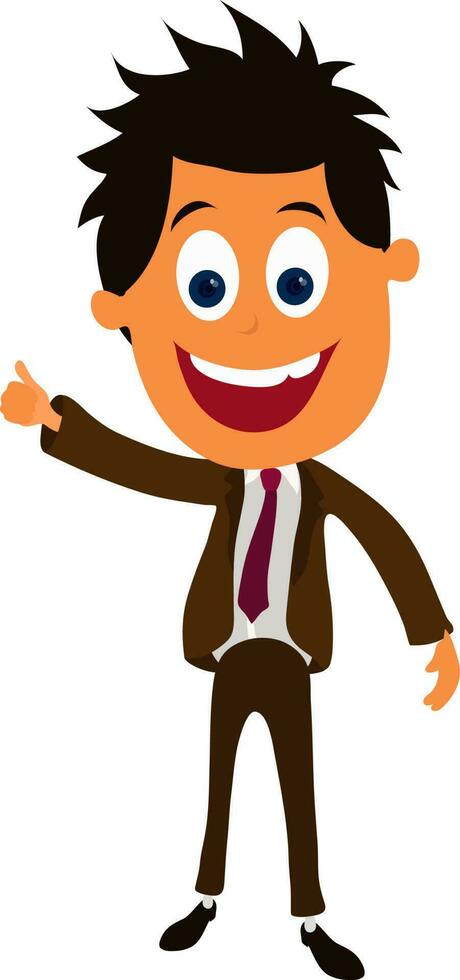 tekenfilm karakter van een gelukkig zakenman. vector