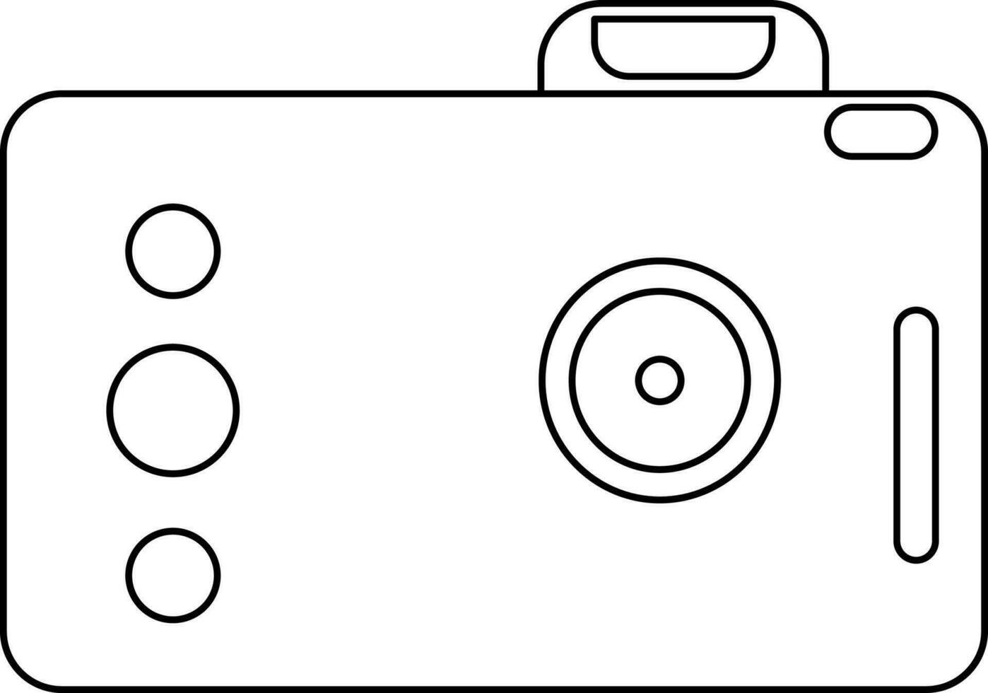 zwart lijn kunst camera icoon. vector