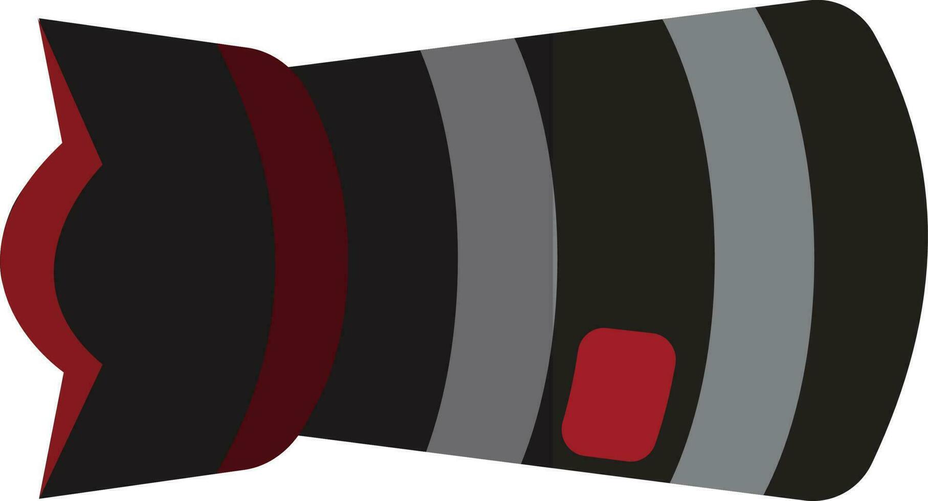 zwart en grijs professioneel camera lens. vector