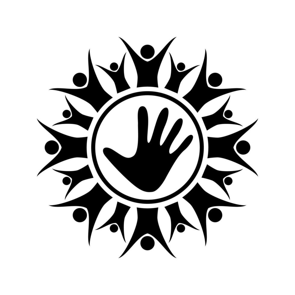 menselijk hand- icoon logo ontwerp vector